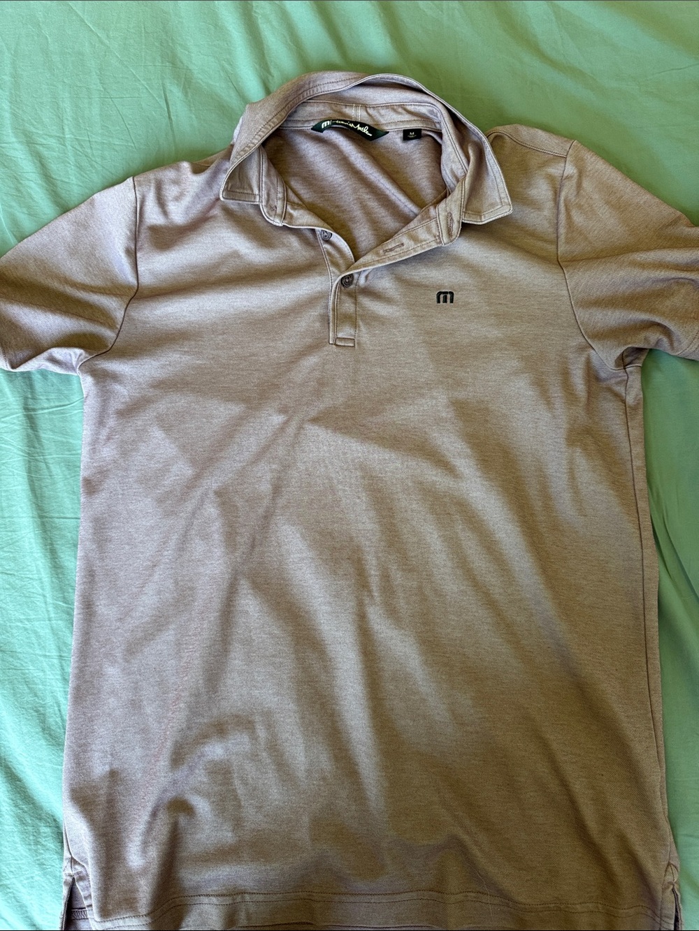 TravisMathew Men’s Golf Polo Medium Mauve Dusty Rose